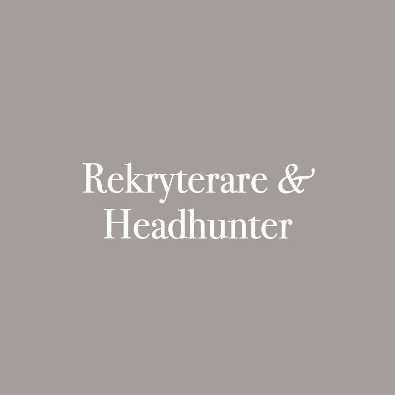 Rekryterare & Headhunter